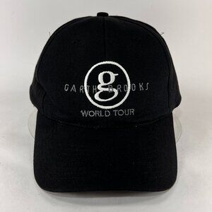 Garth Brooks World Tour Snapback Cap Hat Black Baseball Outdoor Advertising Mens